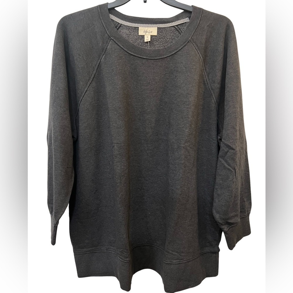 Style & Co Gray Longsleeve Sweatshirt